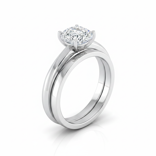 The Isolde Matching Wedding Band, Pear in Platinum