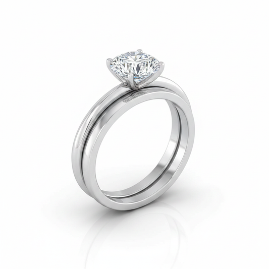 The Isolde Matching Wedding Band, Round in Platinum