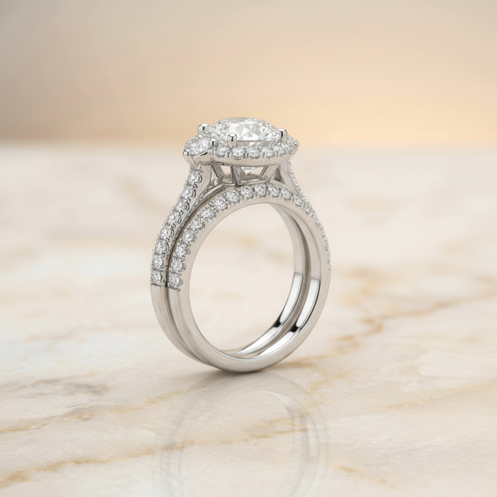The Ivy Matching Wedding Band, Oval in 18K White Gold | RockHer