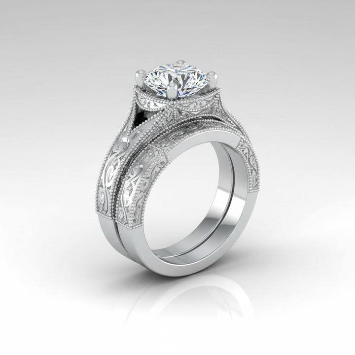 The Janis Matching Wedding Band, Round in Platinum | RockHer
