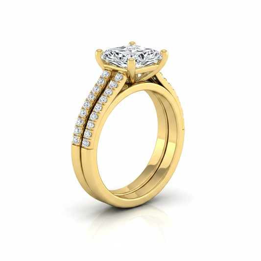 The Jessie Matching Wedding Band, Radiant in 18K Yellow Gold