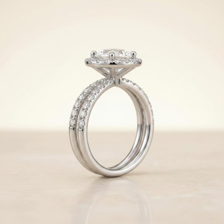 The Joan Matching Wedding Band, Round in Platinum | RockHer