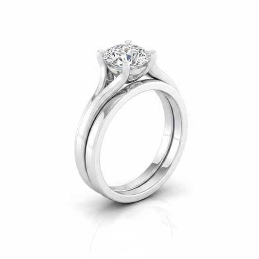The Joplin Matching Wedding Band, Oval in Platinum