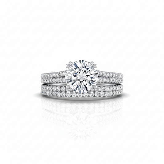 The Joss Matching Wedding Band, Round in Platinum