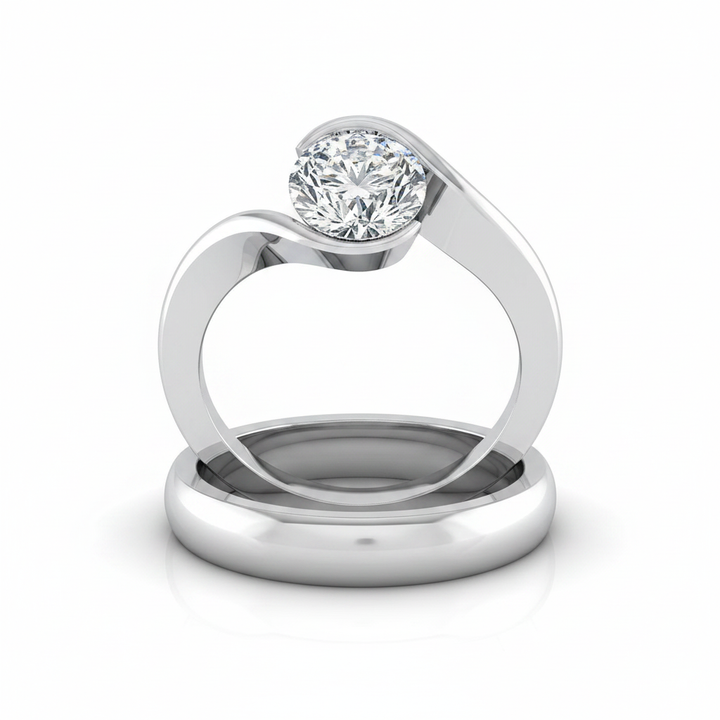 The Julia Matching Wedding Band, Round in Platinum | RockHer