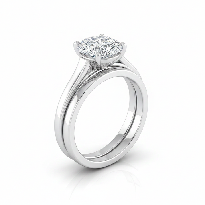 The Juliette Matching Wedding Band, Pear in 18K White Gold | RockHer