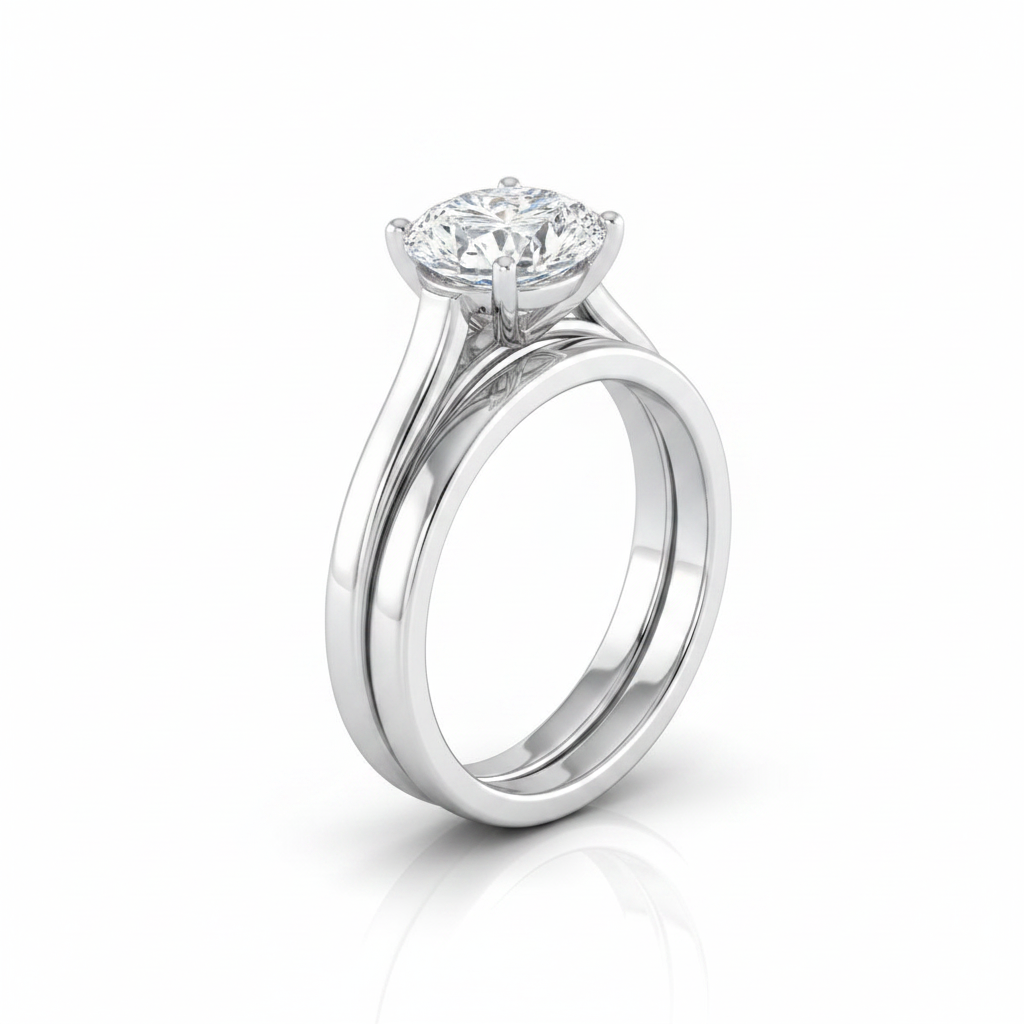 The Juliette Matching Wedding Band, Oval in Platinum