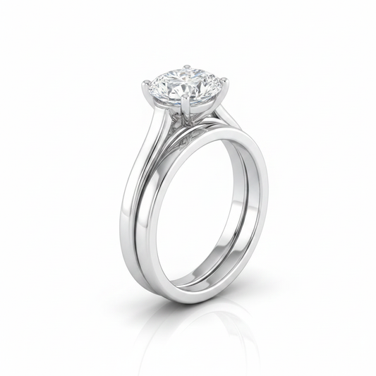 The Juliette Matching Wedding Band, Oval in Platinum