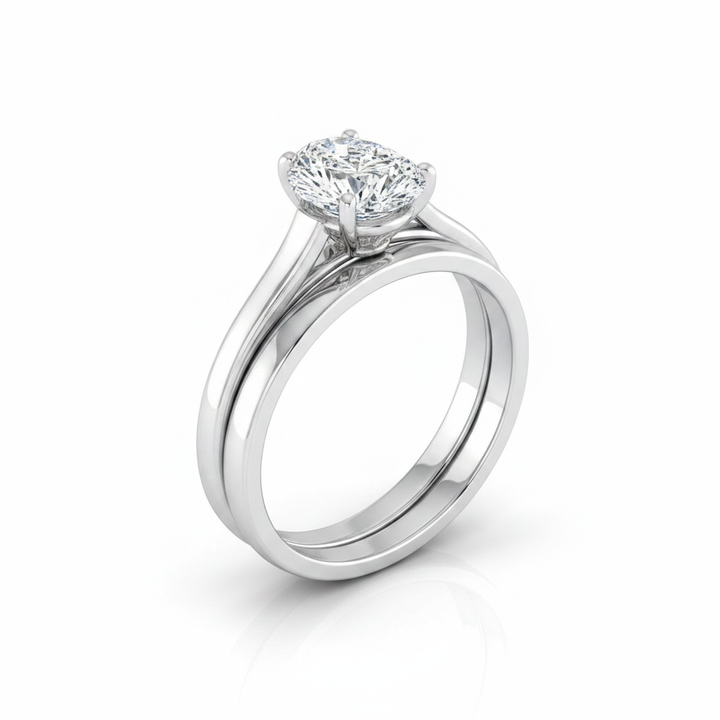 The Juliette Matching Wedding Band, Pear in Platinum | RockHer