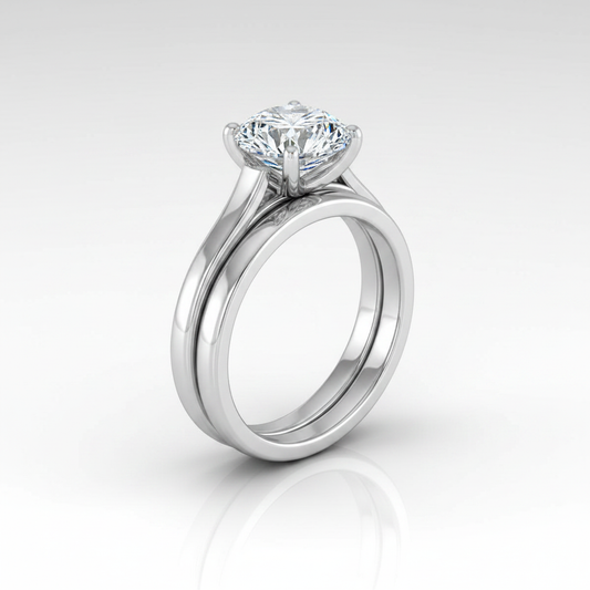 The Juliette Matching Wedding Band, Round in Platinum
