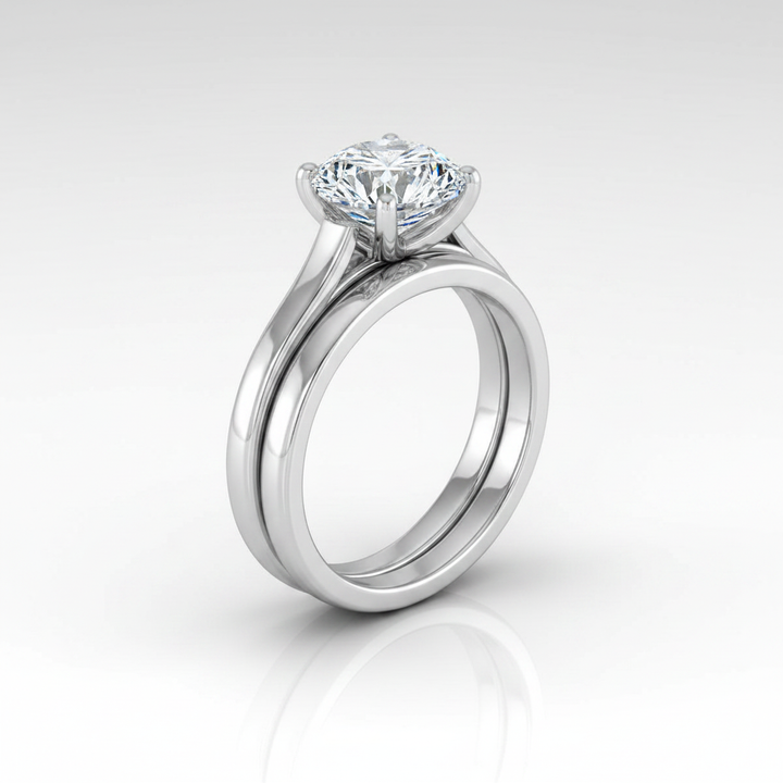 The Juliette Matching Wedding Band, Round in Platinum | RockHer