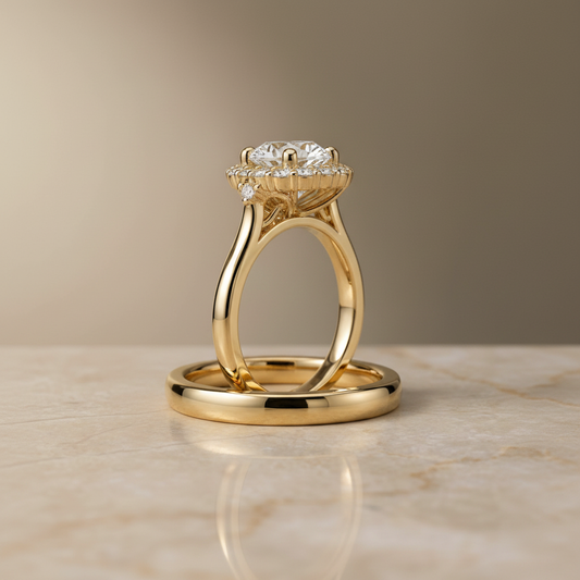 The Kai Matching Wedding Band, Round in 18K Yellow Gold
