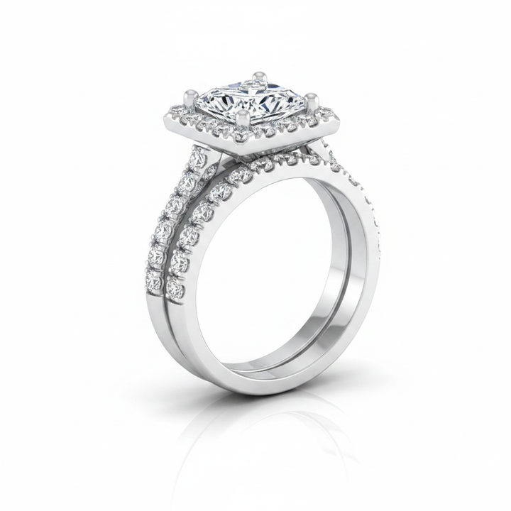 The Kate Matching Wedding Band, Princess in Platinum | RockHer