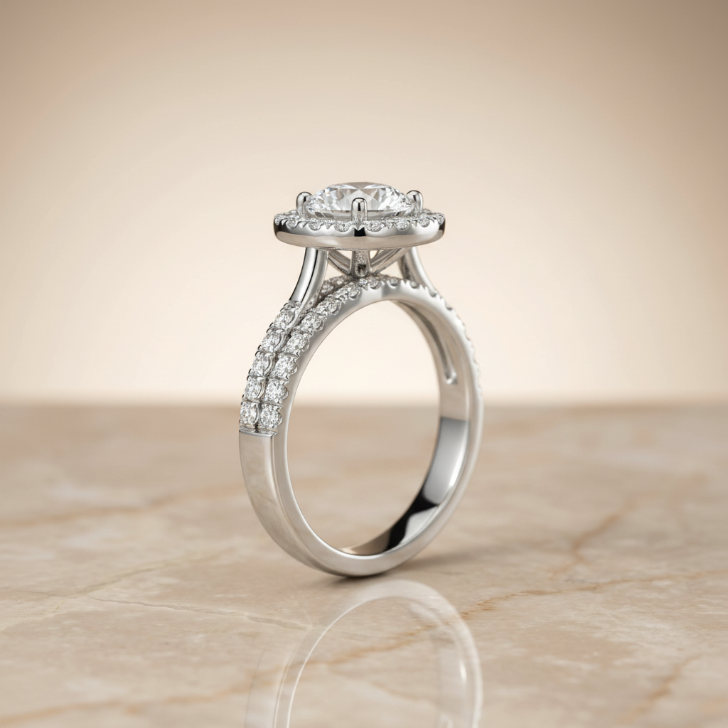 The Kate Matching Wedding Band, Round in Platinum