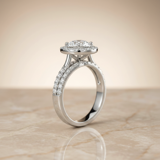 The Kate Matching Wedding Band, Round in Platinum