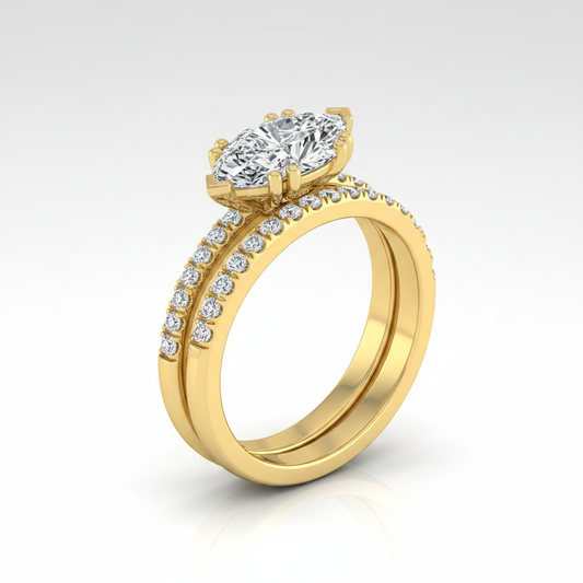The Kelly Matching Wedding Band, Marquise in 18K Yellow Gold