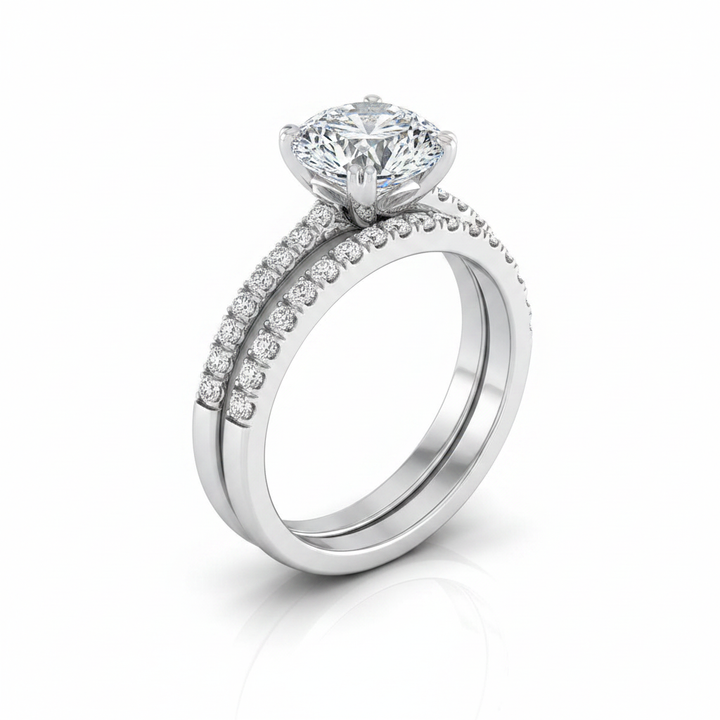 The Kelly Matching Wedding Band, Round in Platinum | RockHer