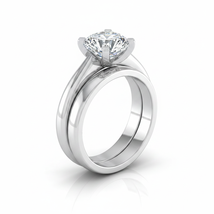 The Leonora Matching Wedding Band, Round in Platinum | RockHer