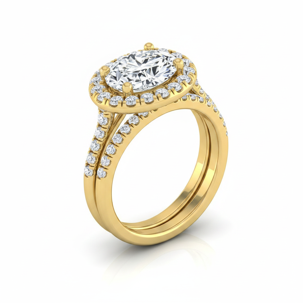 The Lira Matching Wedding Band, Oval in 18K Yellow Gold