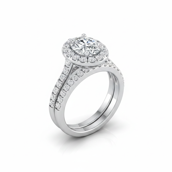 The Lira Matching Wedding Band, Oval in Platinum | RockHer