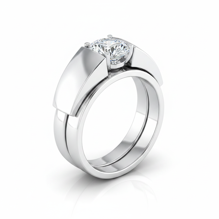 The Lola Matching Wedding Band, Round in Platinum | RockHer