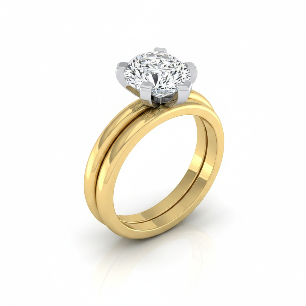 The Lolette Matching Wedding Band, Pear in 18K Yellow Gold