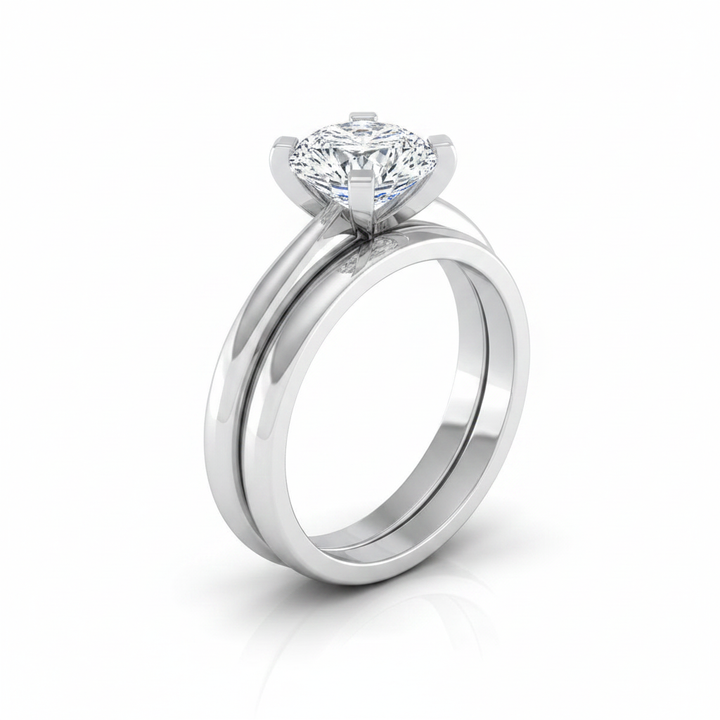 The Lolette Matching Wedding Band, Pear in Platinum | RockHer