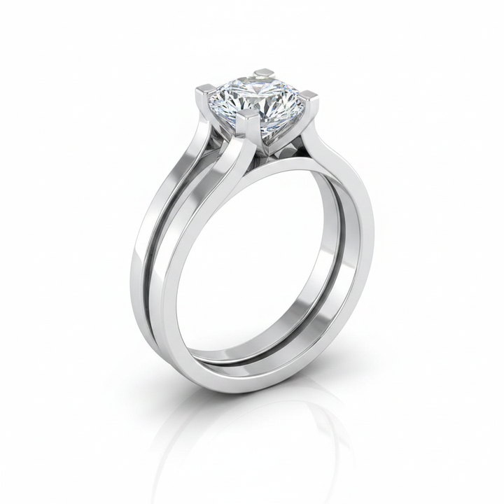 The Lorelei Matching Wedding Band, Round in Platinum | RockHer