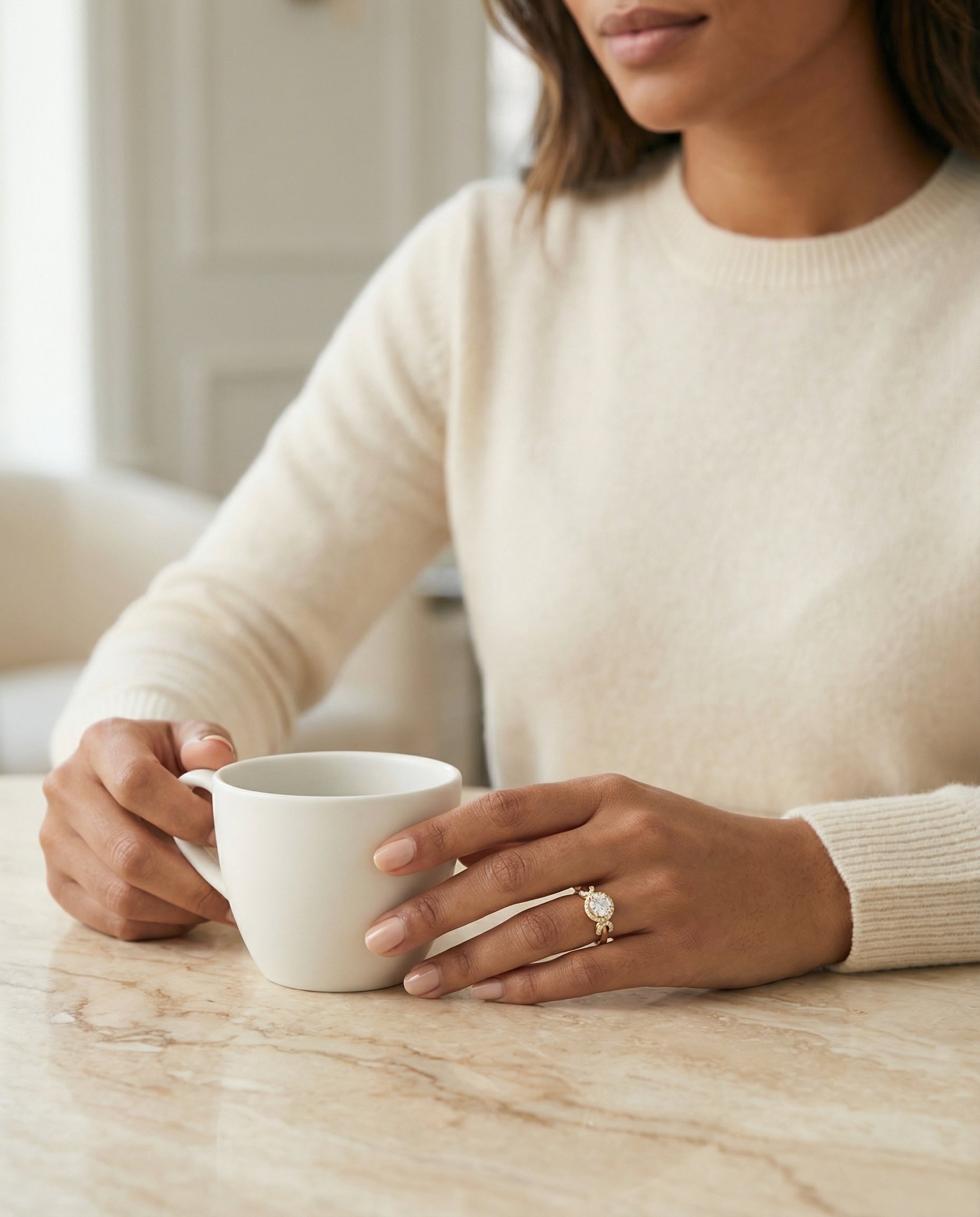 Made to order: The Calista round engagement ring setting in 18K Yellow Gold | RockHer
