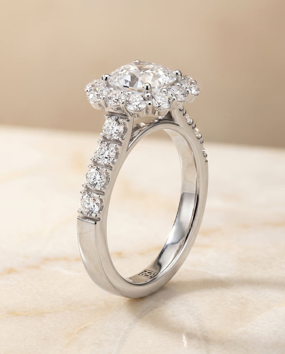 The Alannah asscher engagement ring setting in Platinum | RockHer