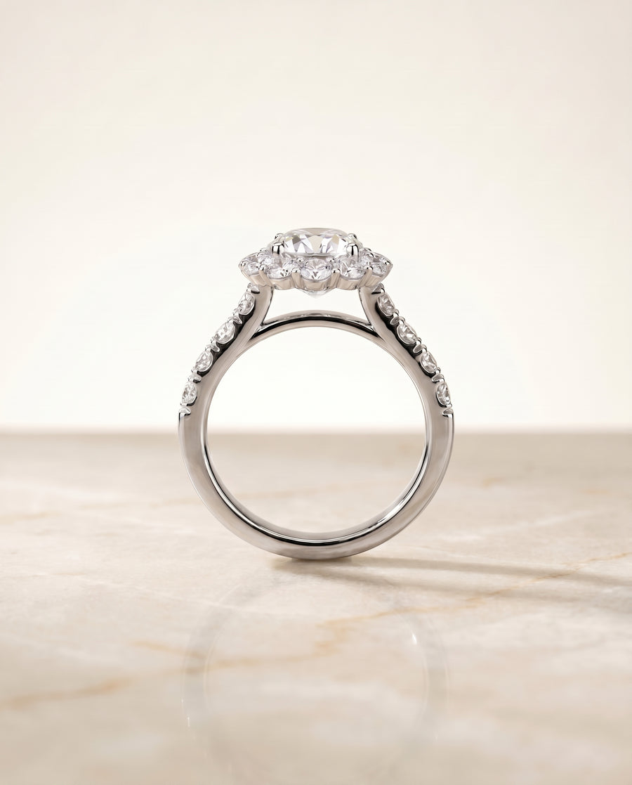 The Alannah Engagement Ring, made to order in our Los Angeles atelier