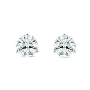 Diamond Stud Earring Setting, in 950 - Platinum – front view | RockHer