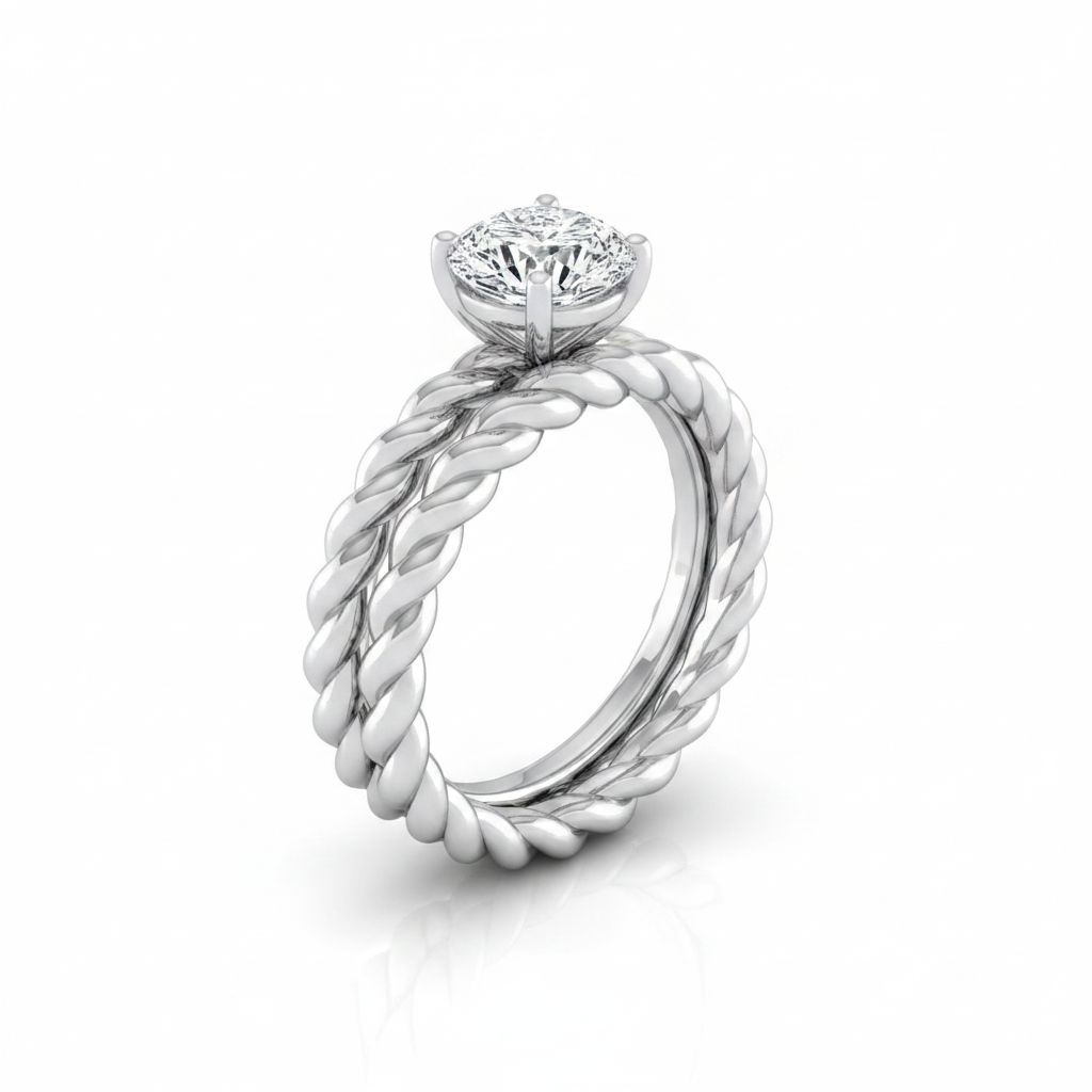 The Maggie Matching Wedding Band, Pear in 18K White Gold