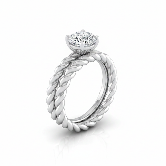 The Maggie Matching Wedding Band, Pear in 18K White Gold