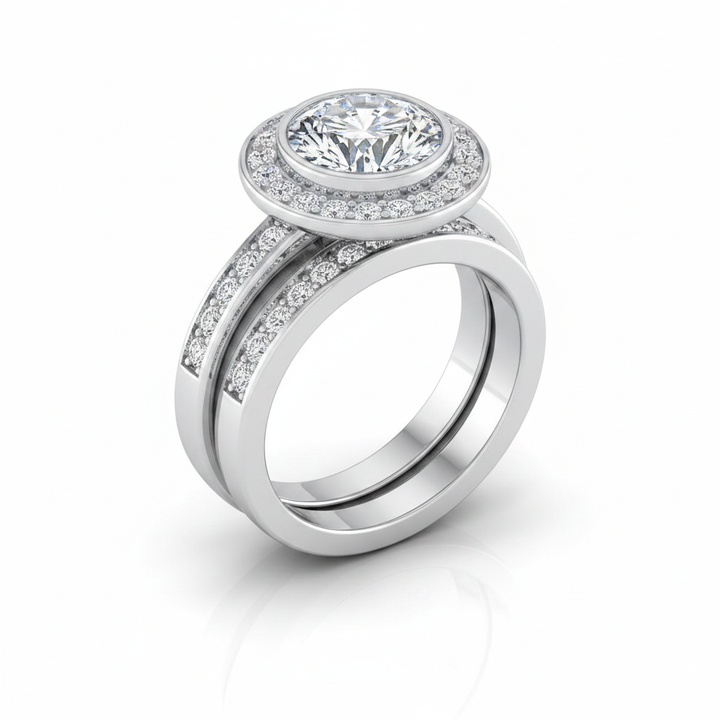 The Marcia Matching Wedding Band, Round in Platinum | RockHer