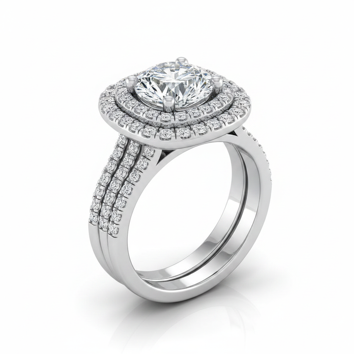 The Maria Matching Wedding Band, Round in Platinum | RockHer