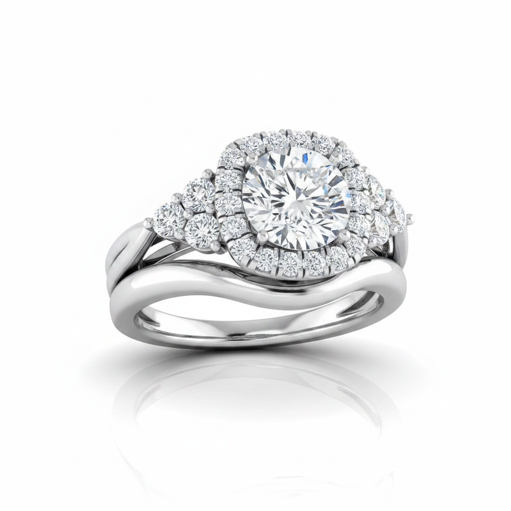 The Melisma Matching Wedding Band, Round in Platinum