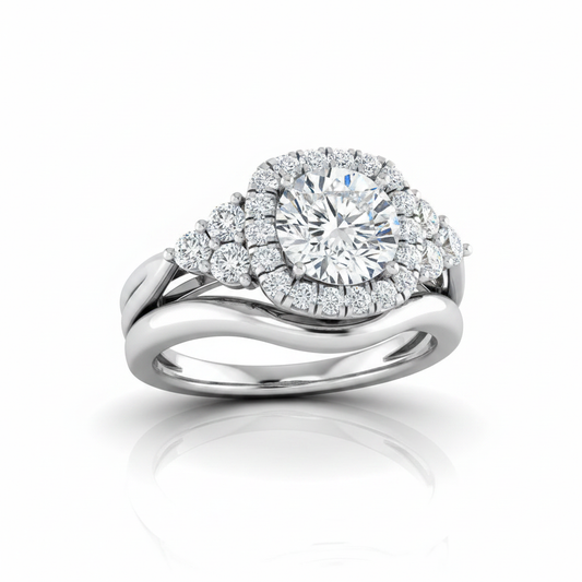 The Melisma Matching Wedding Band, Round in Platinum