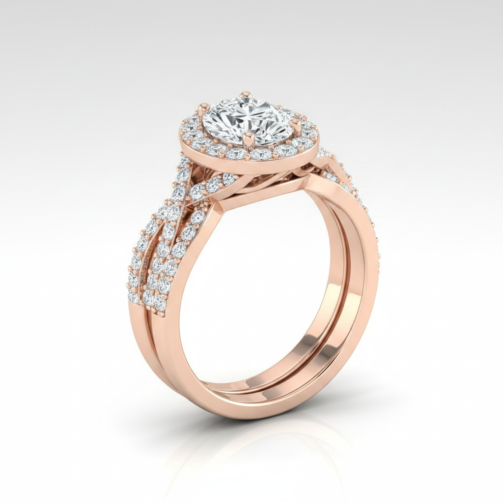 The Melody Matching Wedding Band, Oval in 14K Rose Gold