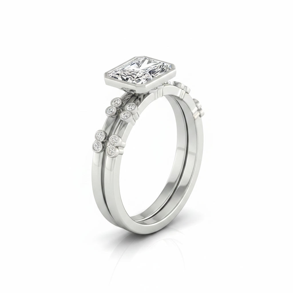 The Miley Matching Wedding Band, Radiant in Platinum