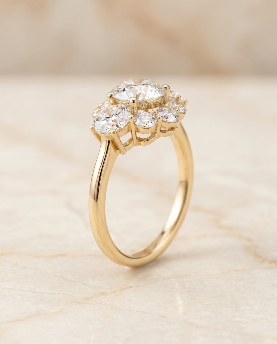The Pamina Engagement Ring, made to order in our Los Angeles atelier