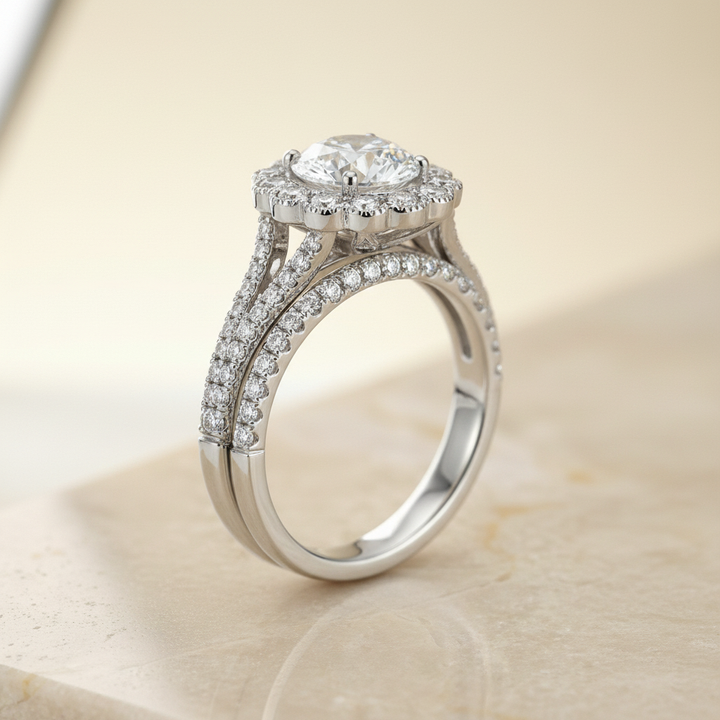 The Nera Matching Wedding Band, Round in Platinum | RockHer