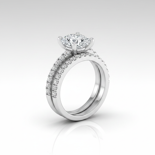 The Norah Matching Wedding Band, Oval in Platinum
