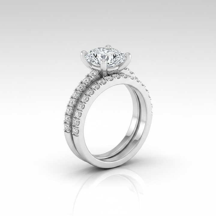 The Norah Matching Wedding Band, Oval in Platinum | RockHer