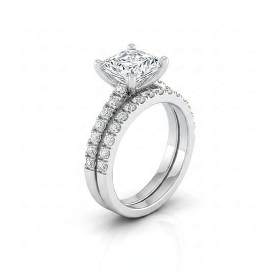 The Norah Matching Wedding Band, Radiant in Platinum