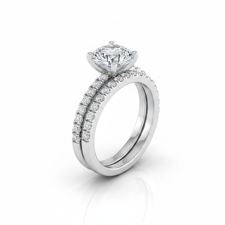 The Norah Matching Wedding Band, Round in Platinum | RockHer