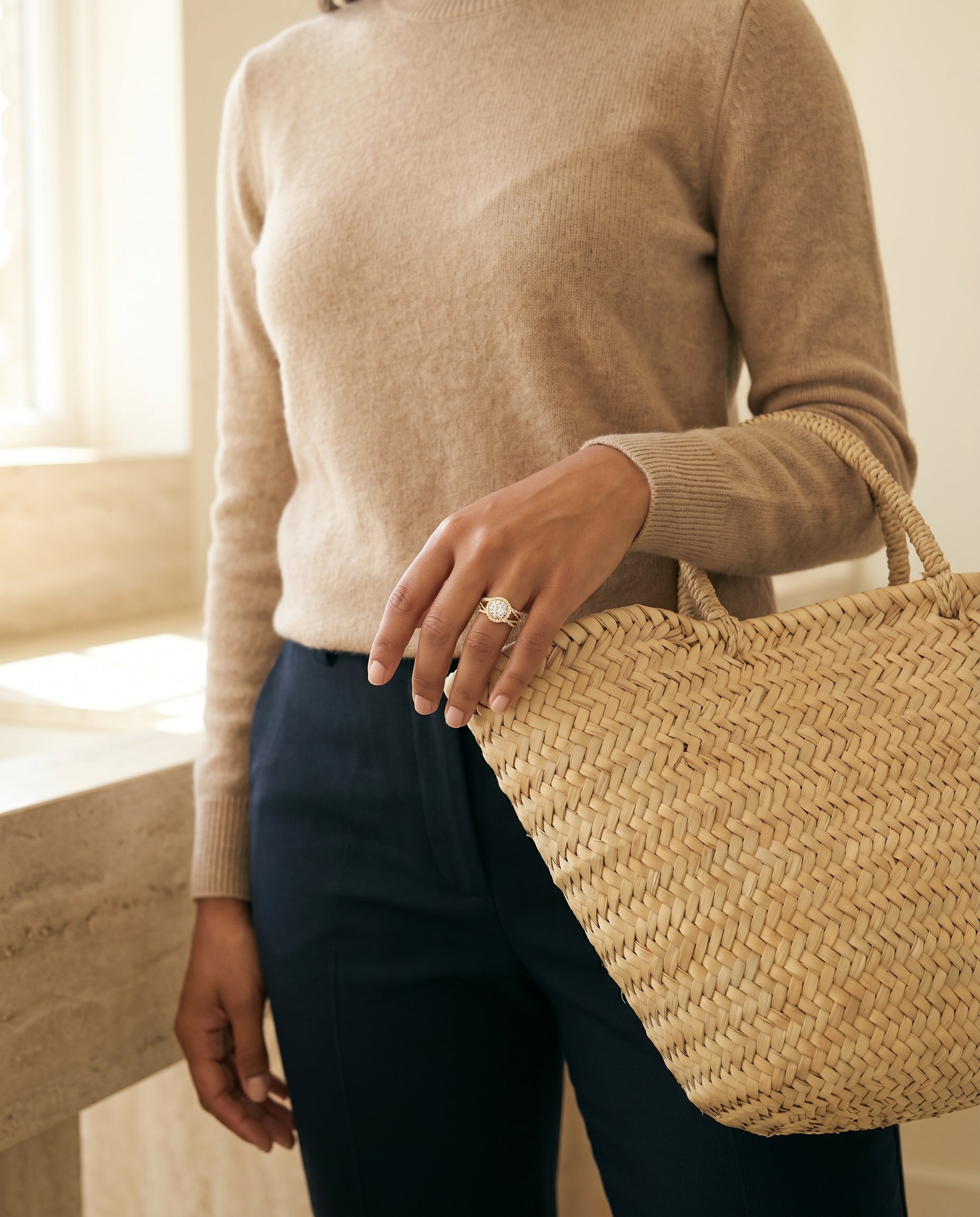 Made to order: The Rosina round engagement ring setting in 18K Yellow Gold | RockHer