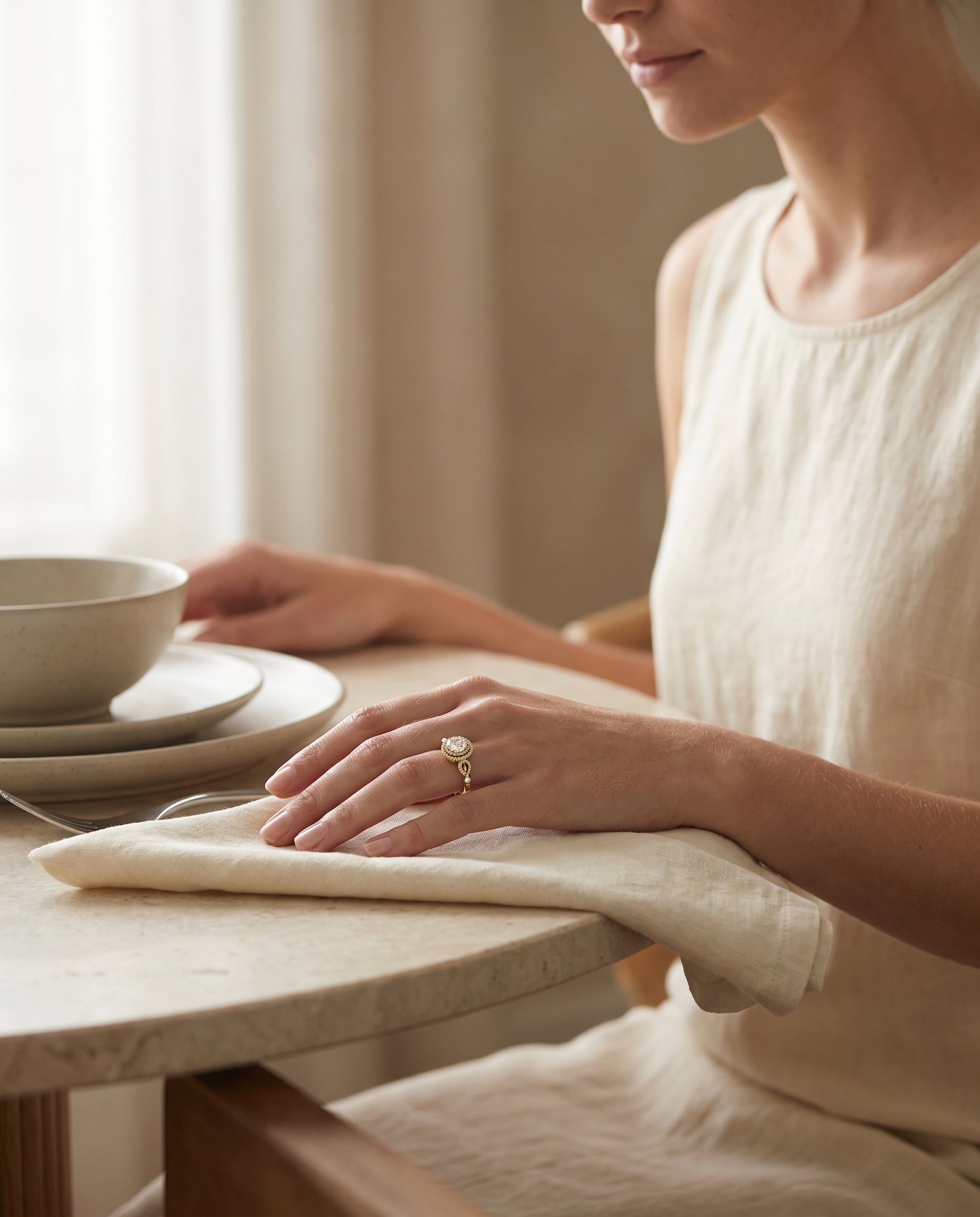 Made to order: The Calypso round engagement ring setting in 18K Yellow Gold | RockHer