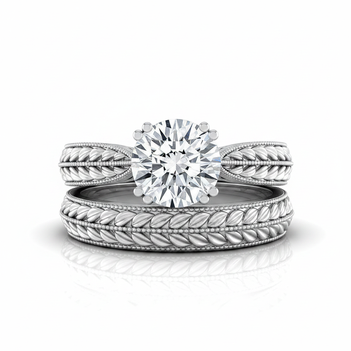 The Ophelia Matching Wedding Band, Round in Platinum | RockHer