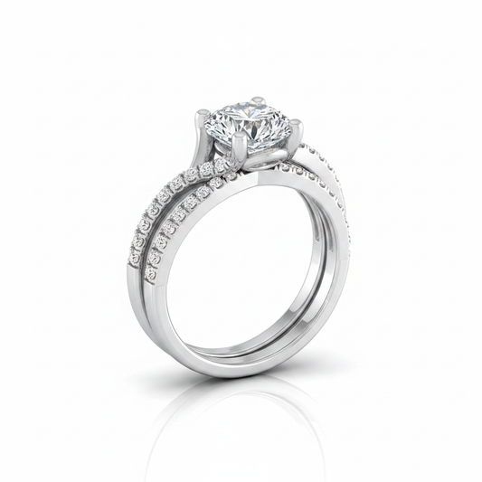 The Ottava Matching Wedding Band, Round in Platinum